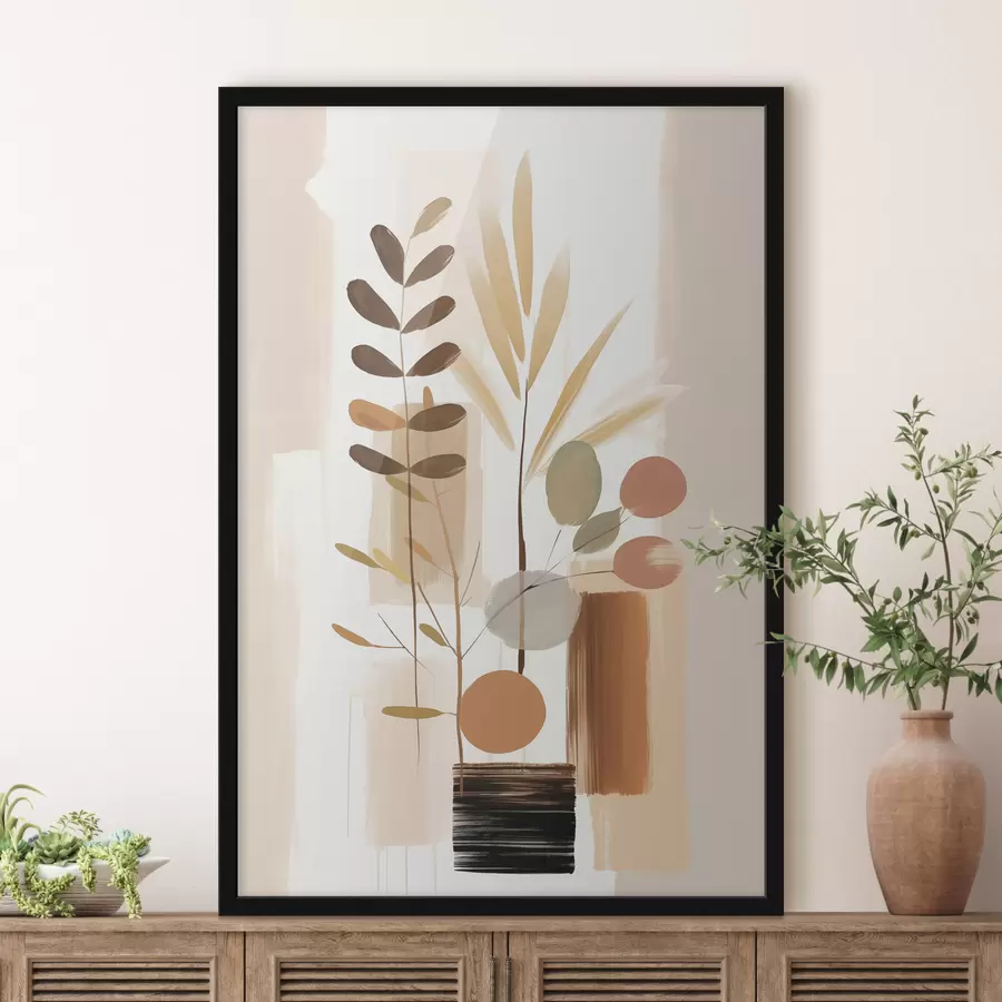 murales de pared Composición botánica abstracta f48517