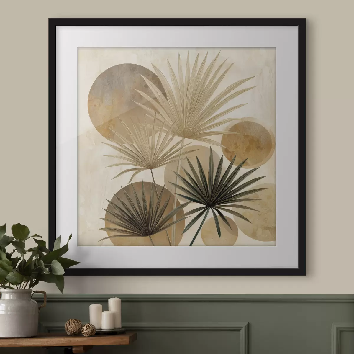 Poster Hojas de palmera abstractas f48518