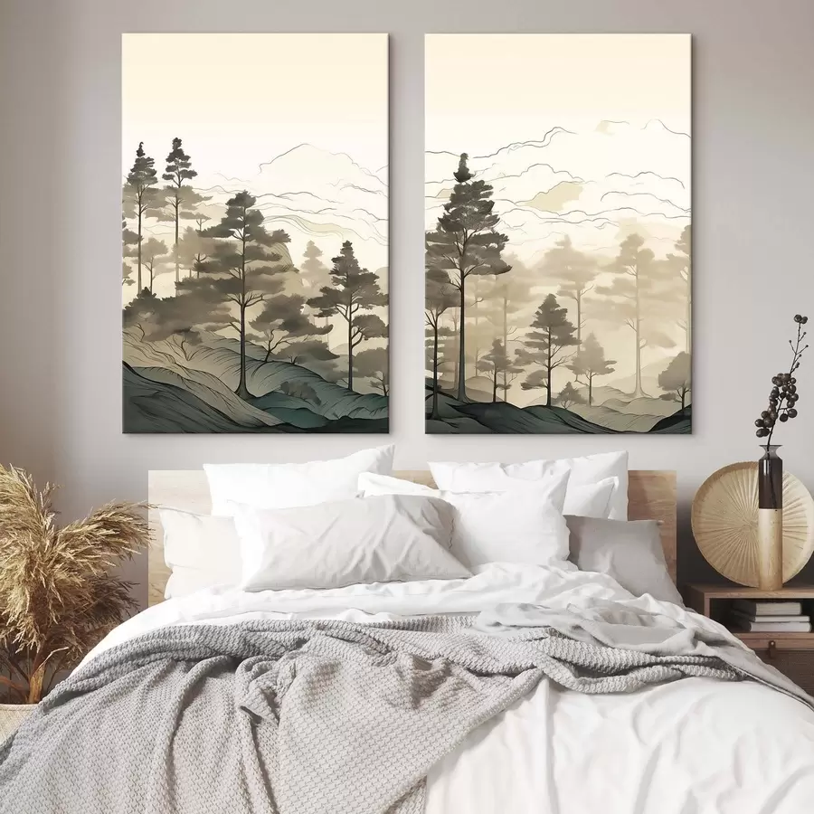 murales de pared La armonía entre la naturaleza y la piedra m30255