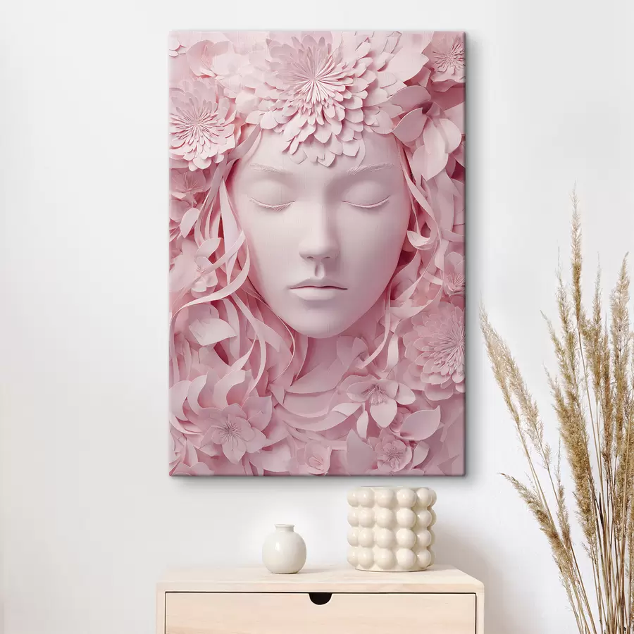 murales de pared una chica de fantasía en una ilustración de estilo caricaturesco s48549