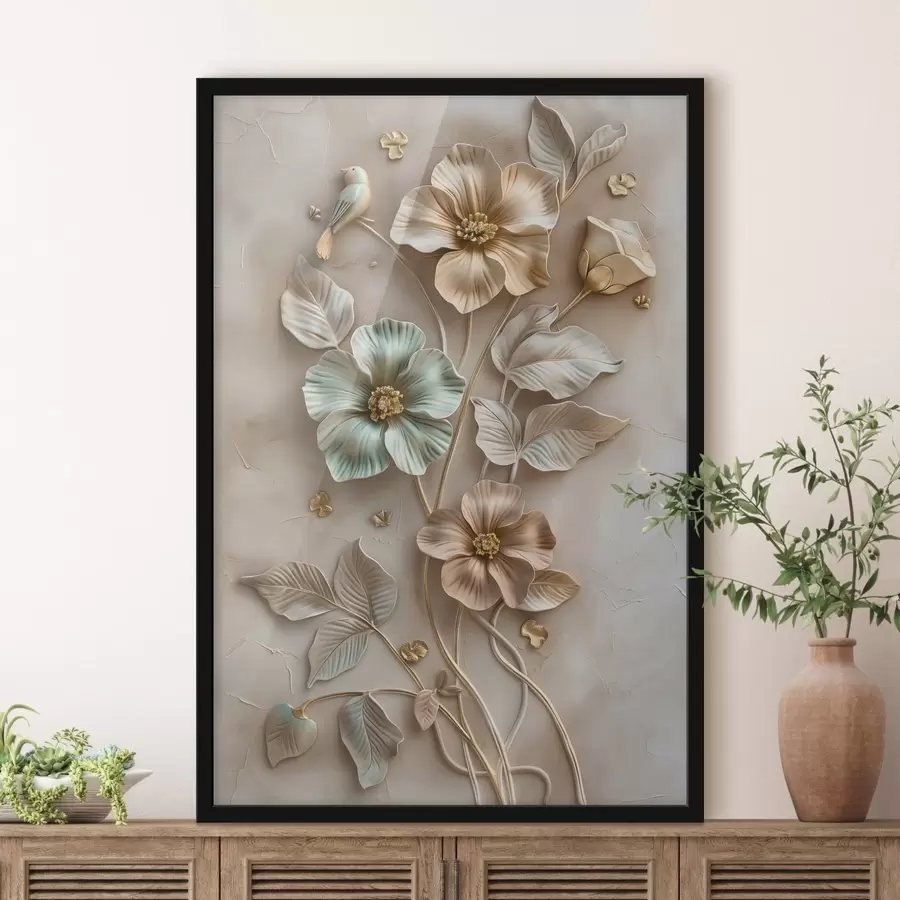 murales de pared una rama de albaricoquero en flor pintada al estilo de la acuarela f48527