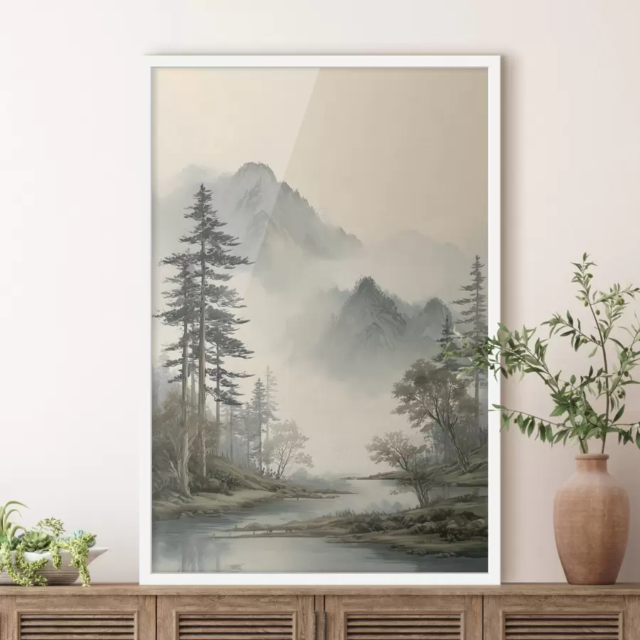 murales de pared una leona pintada al estilo acuarela f48531