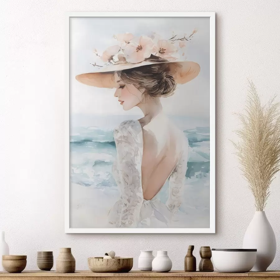 murales de pared un paisaje montañoso con pinos y un río f48547