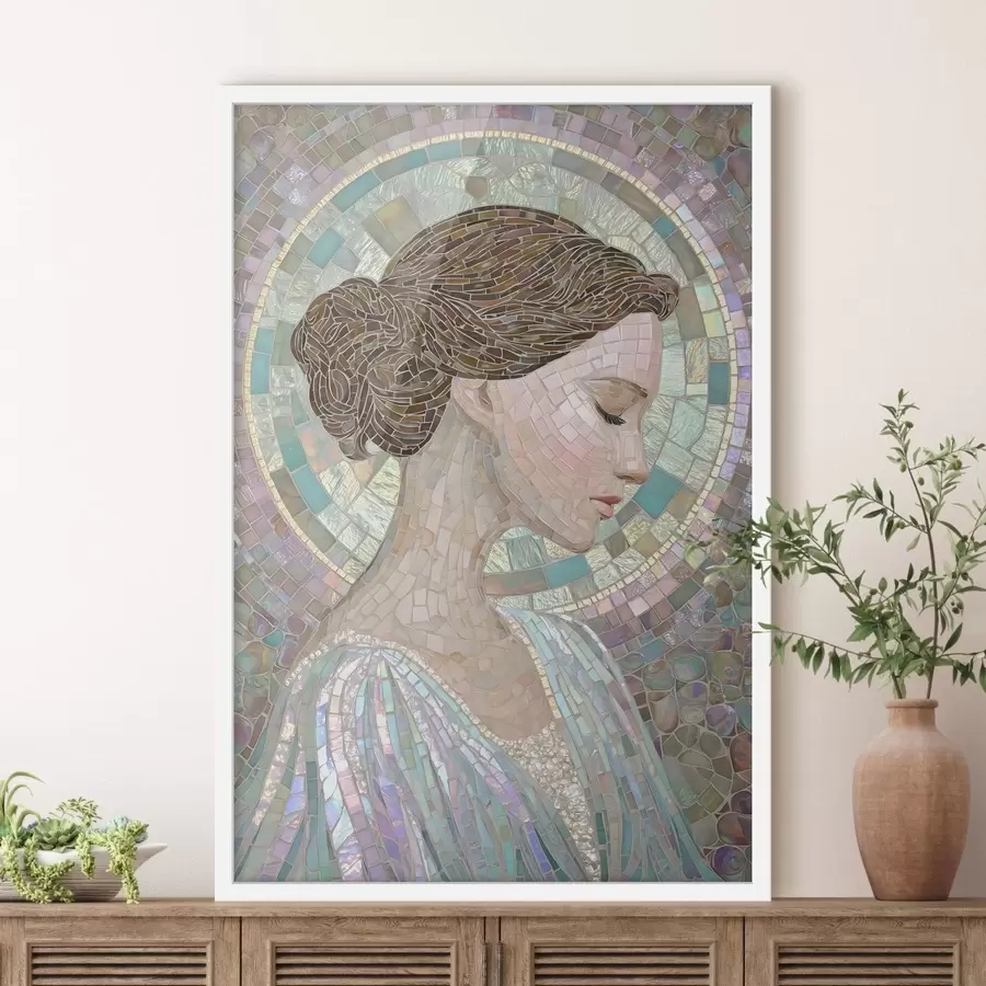 murales de pared una flor de iris en estilo decorativo f48551