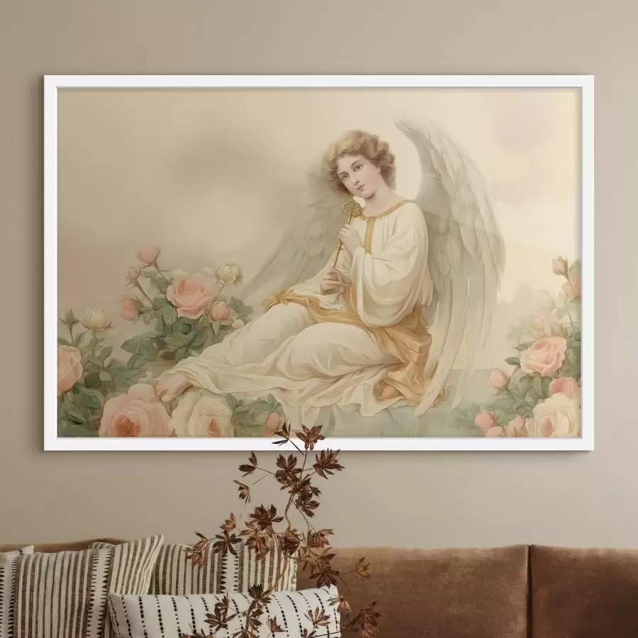 murales de pared una chica de fantasía en una ilustración de estilo caricaturesco f48554