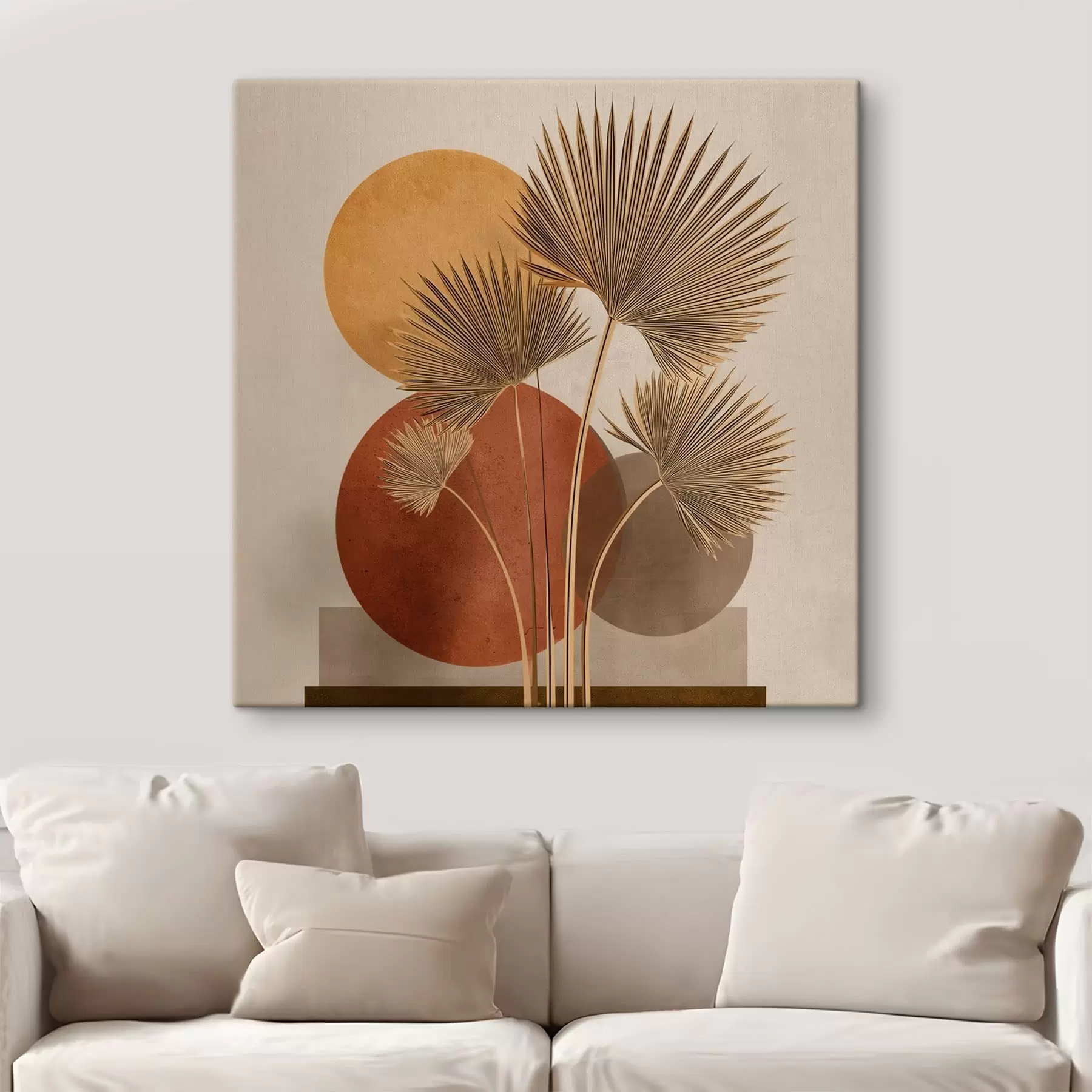 murales de pared Hojas de palmera abstractas s48558