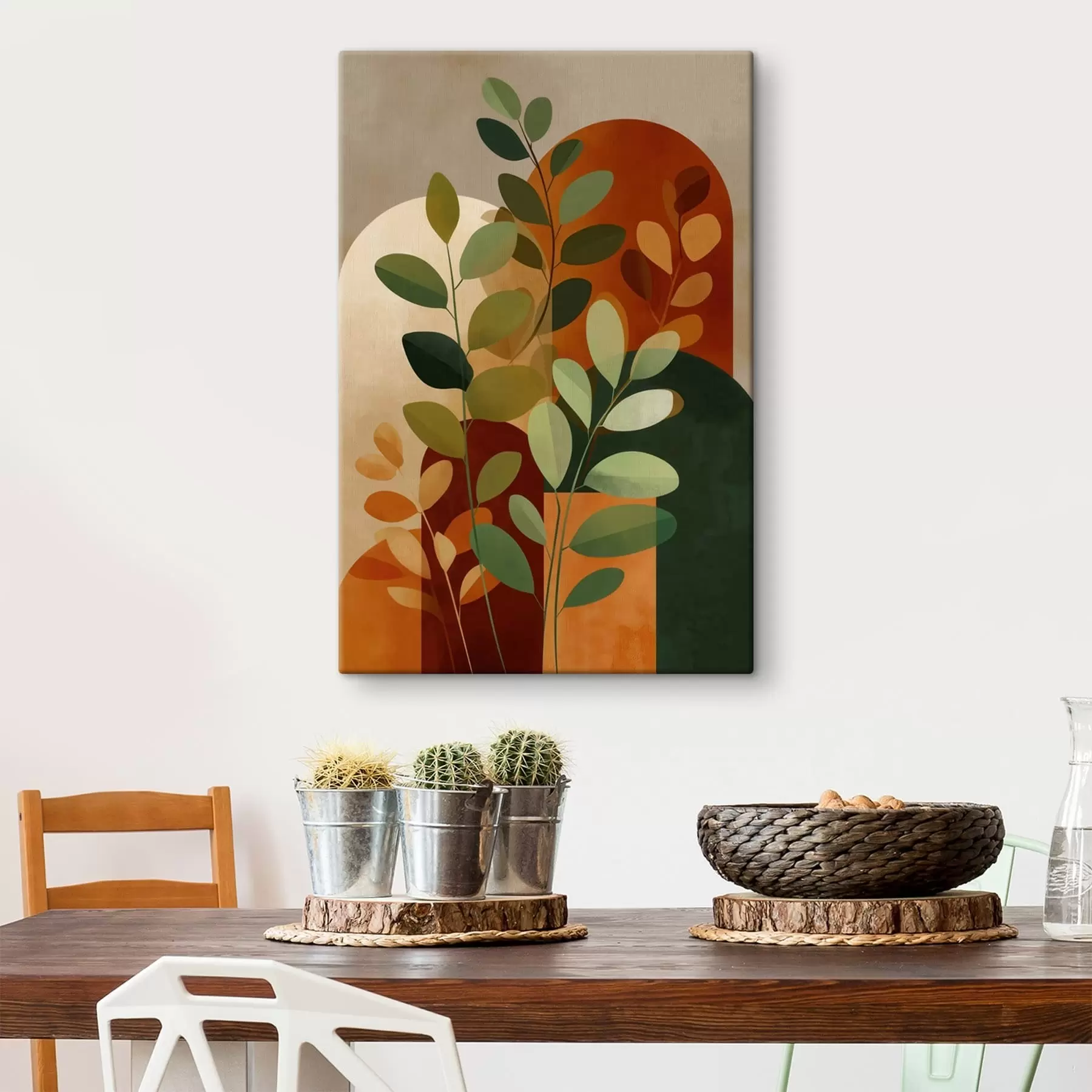 murales de pared Hojas de plantas abstractas s48560