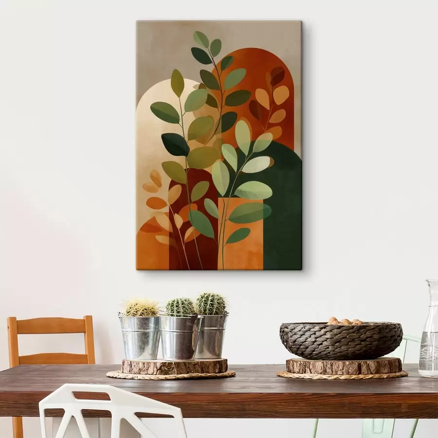 murales de pared Hojas de plantas abstractas s48560