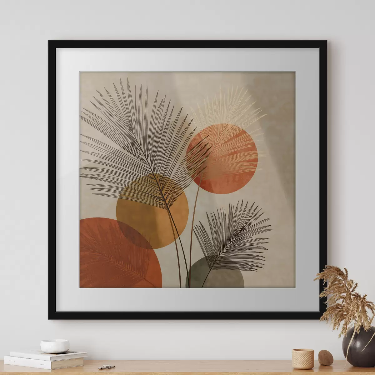 Poster Hojas de palmera abstractas f48557