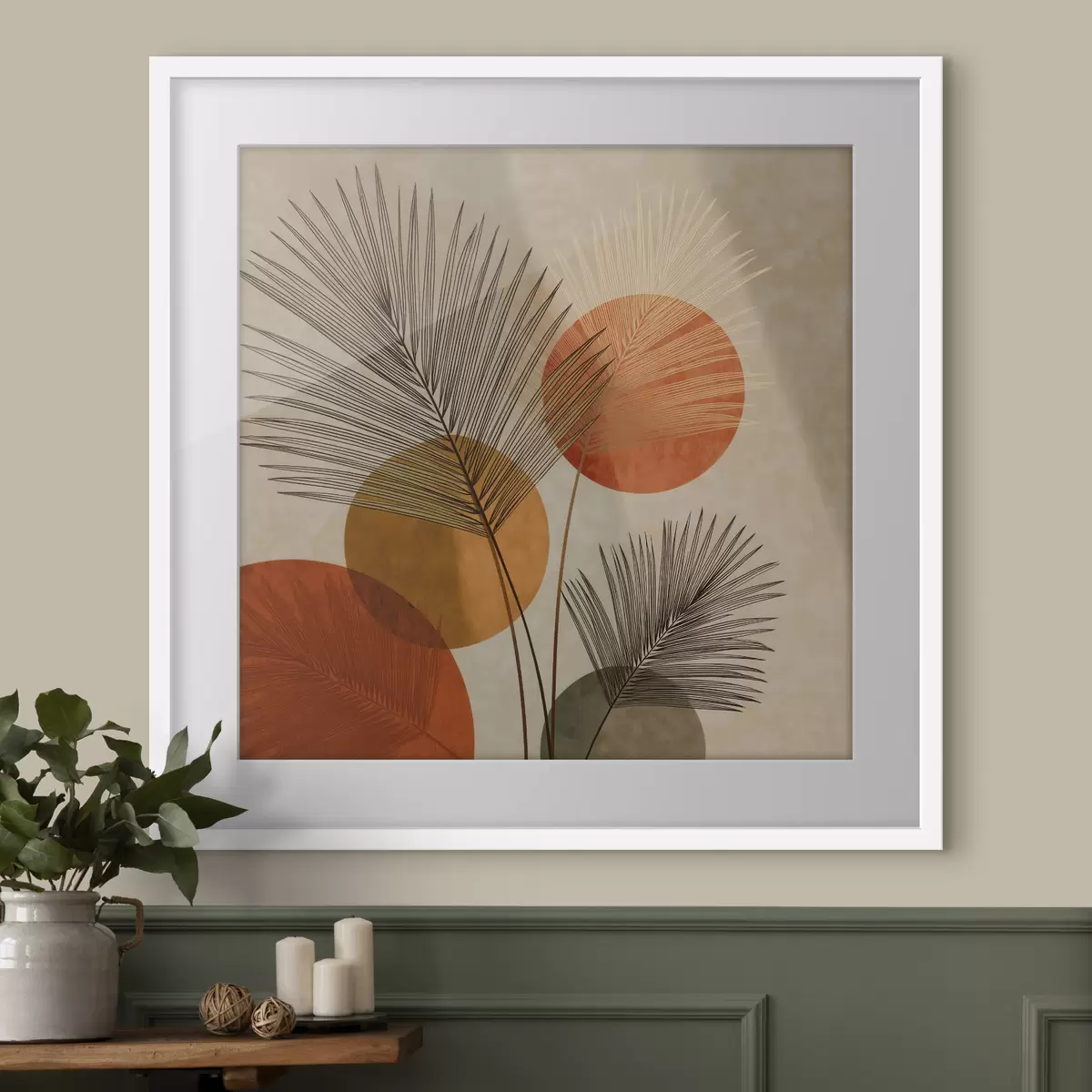 Poster Hojas de palmera abstractas f48557
