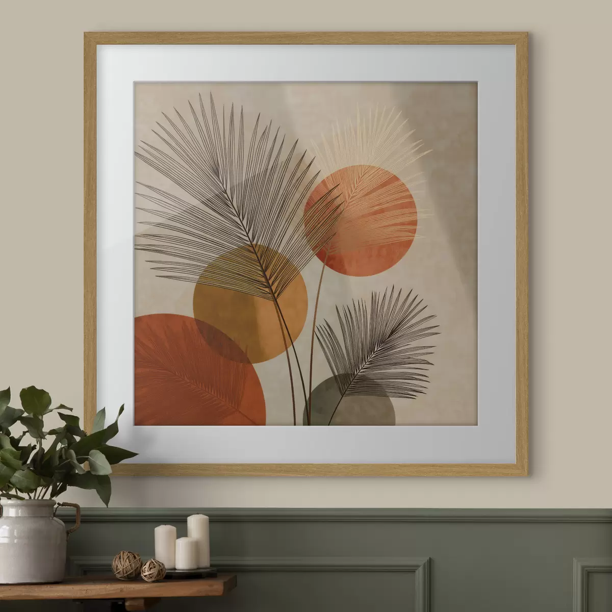 Poster Hojas de palmera abstractas f48557