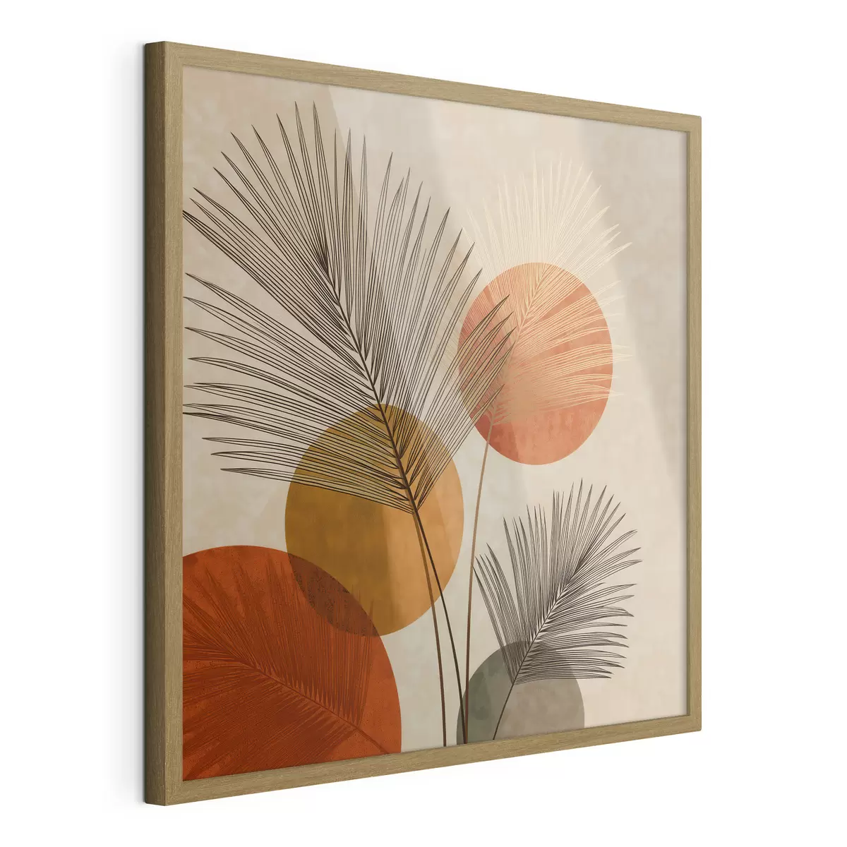 Poster Hojas de palmera abstractas f48557