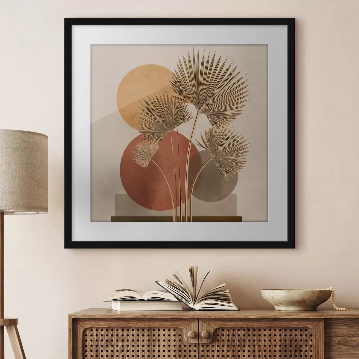 Poster Hojas de palmera abstractas f48558