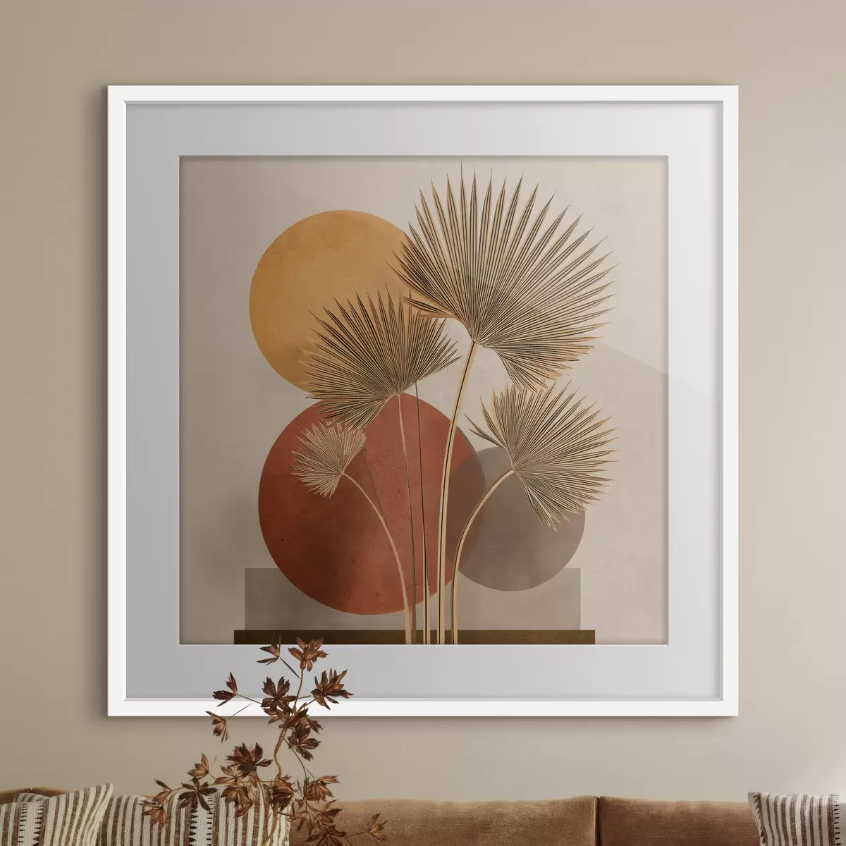 Poster Hojas de palmera abstractas f48558