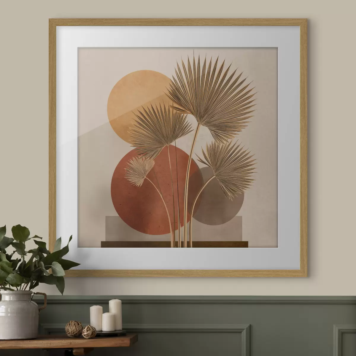 Poster Hojas de palmera abstractas f48558