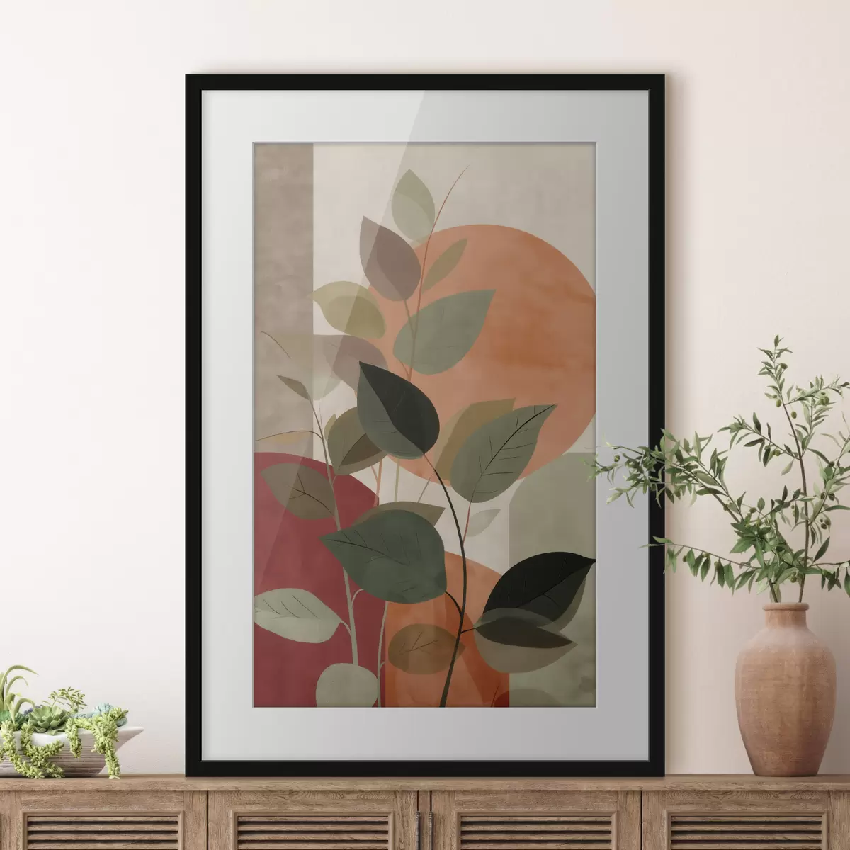 Poster Hojas de plantas abstractas f48559