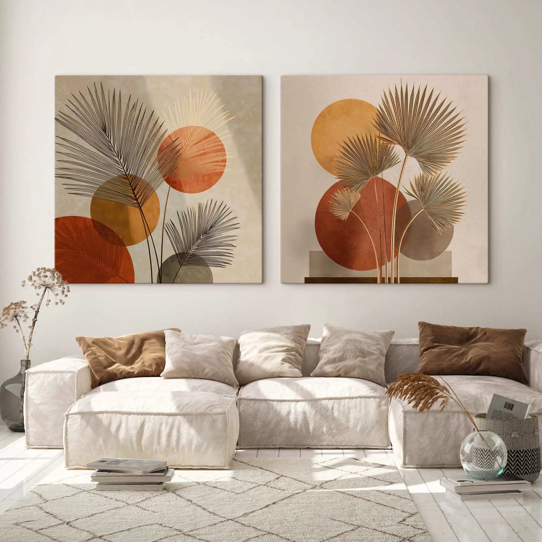 murales de pared Hojas de palmera abstractas m30265