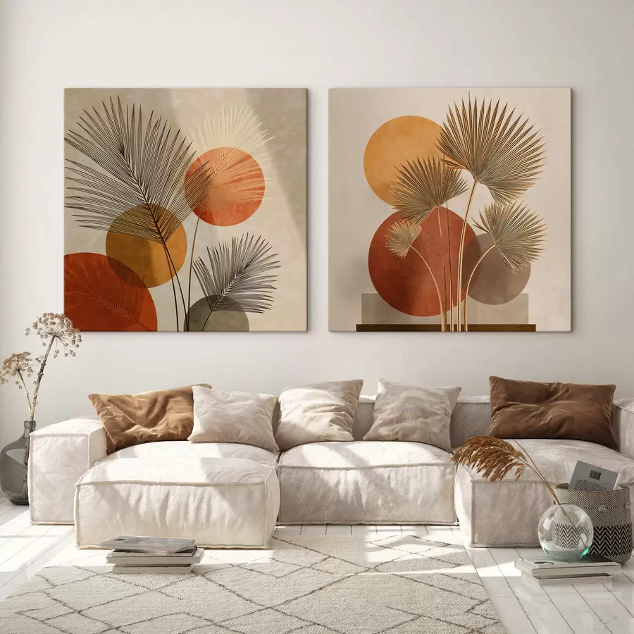 murales de pared Hojas de palmera abstractas m30265