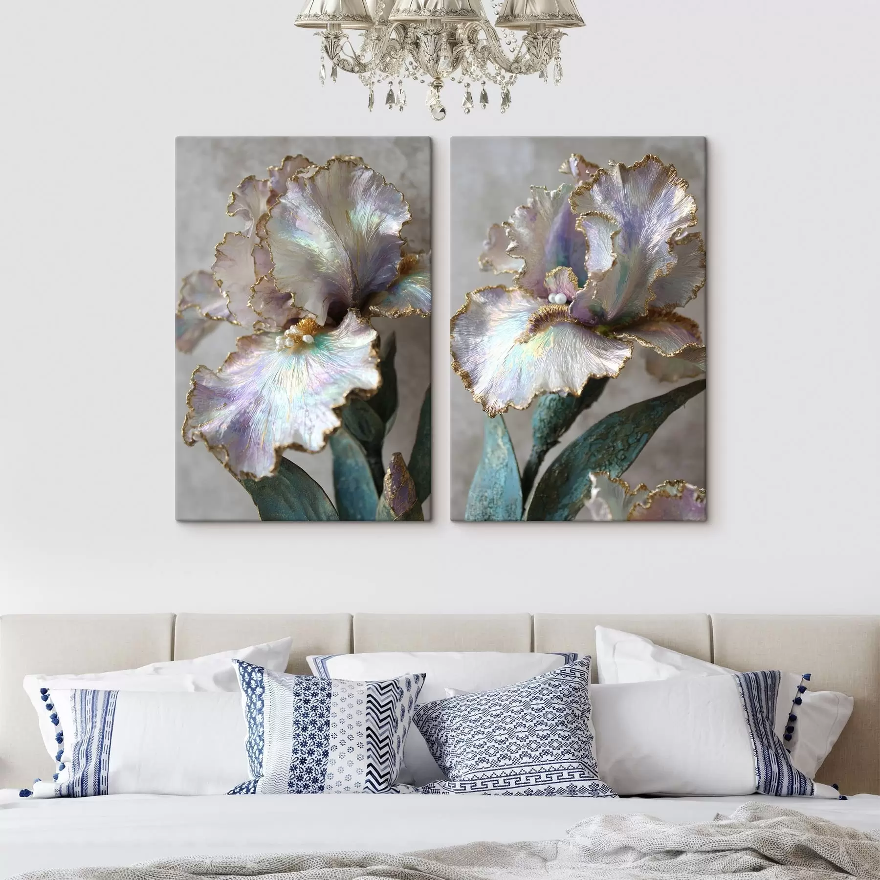 murales de pared una flor de iris en estilo decorativo m30264