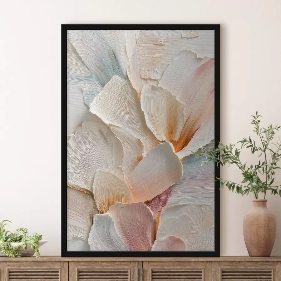 murales de pared Composición floral abstracta en tonos claros, al estilo de la pintura al óleo f48204