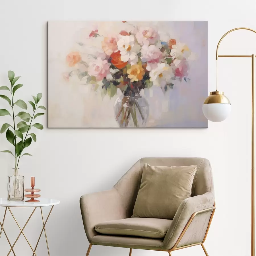 murales de pared Un ramo de flores imitación de pintura s48587