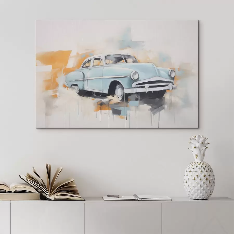 murales de pared Abstracción con un coche s48595