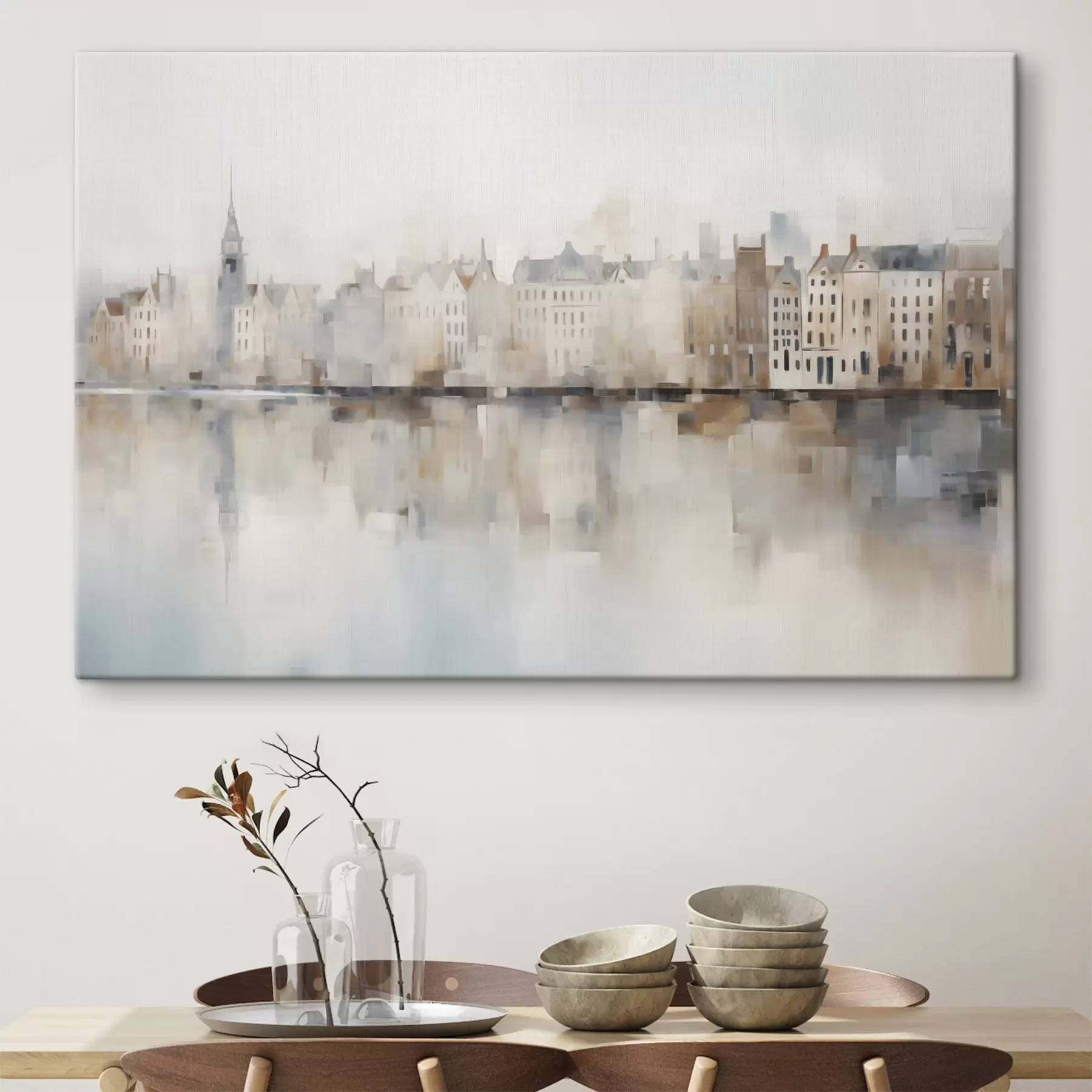 murales de pared Pintura de imitación de paisaje urbano s48596