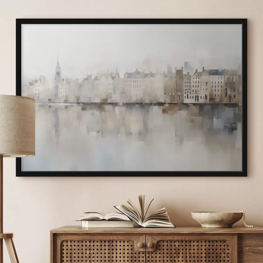 murales de pared Pintura de imitación de paisaje urbano f48596