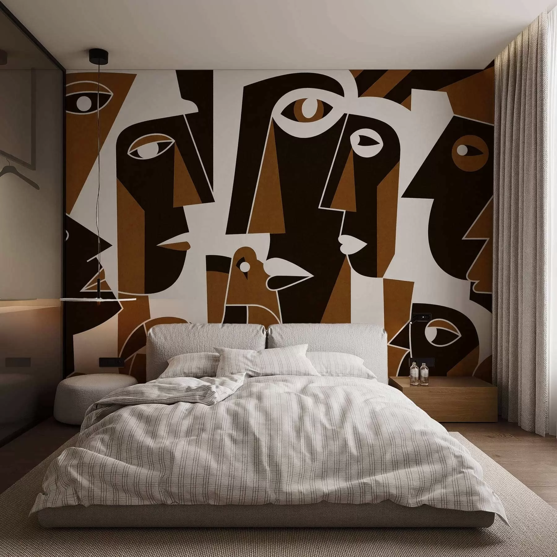 murales de pared Rostros al estilo africano w05446