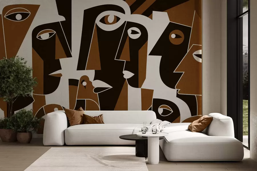 murales de pared Rostros al estilo africano w05446
