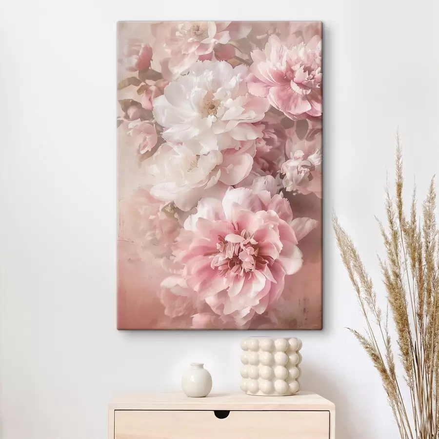 murales de pared Delicadas flores de peonía s48566