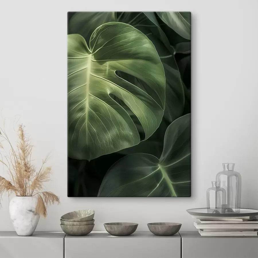 murales de pared Grandes hojas tropicales s48578