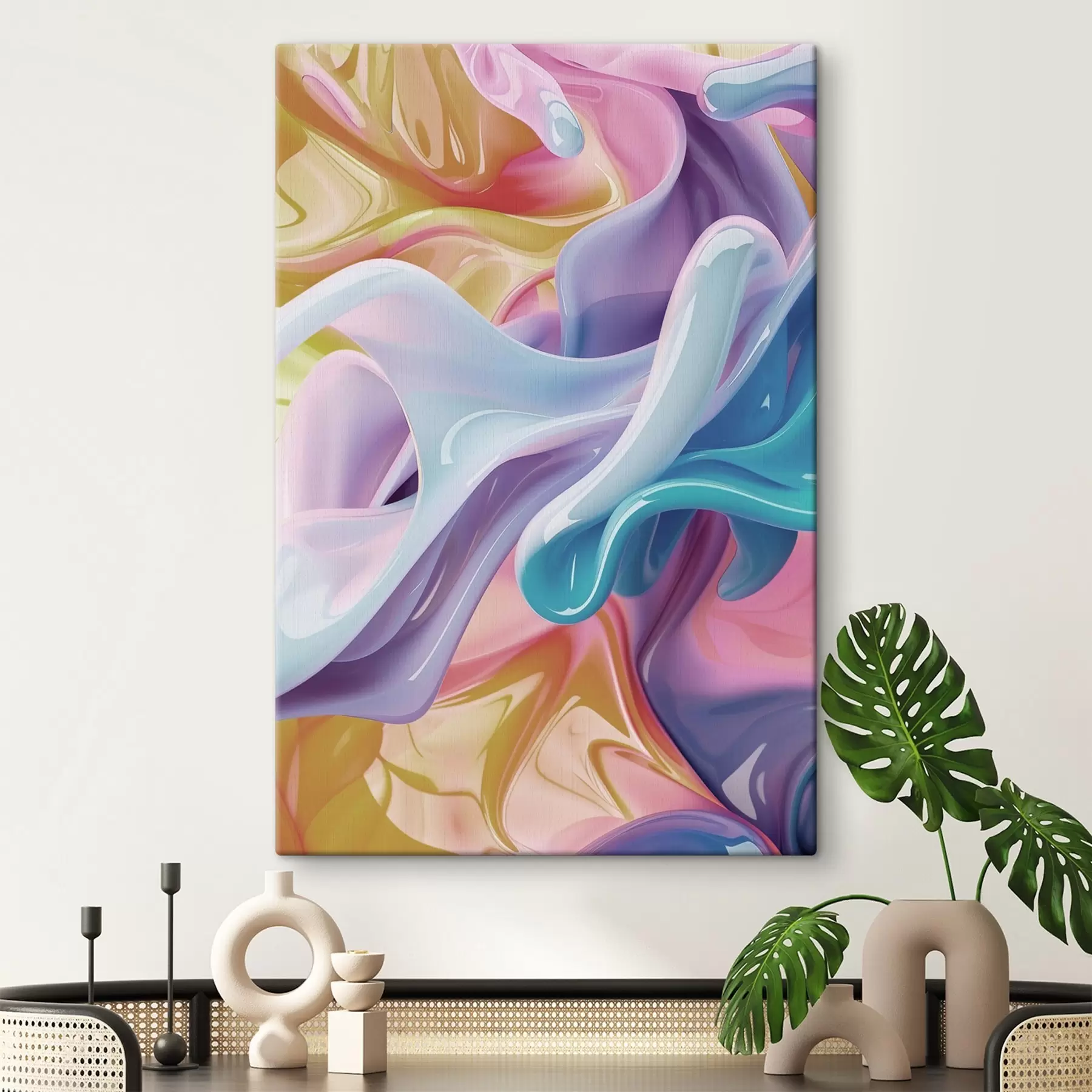 murales de pared Arte abstracto, colores dinámicos s48582