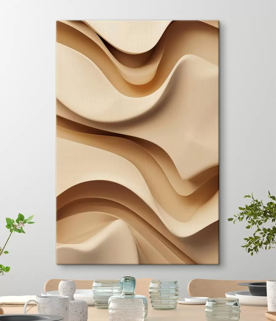 murales de pared Olas abstractas, interior contemporáneo s48586