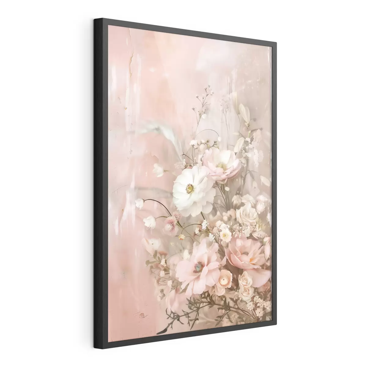 Poster Arreglo floral en tonos beige y rosa f48564