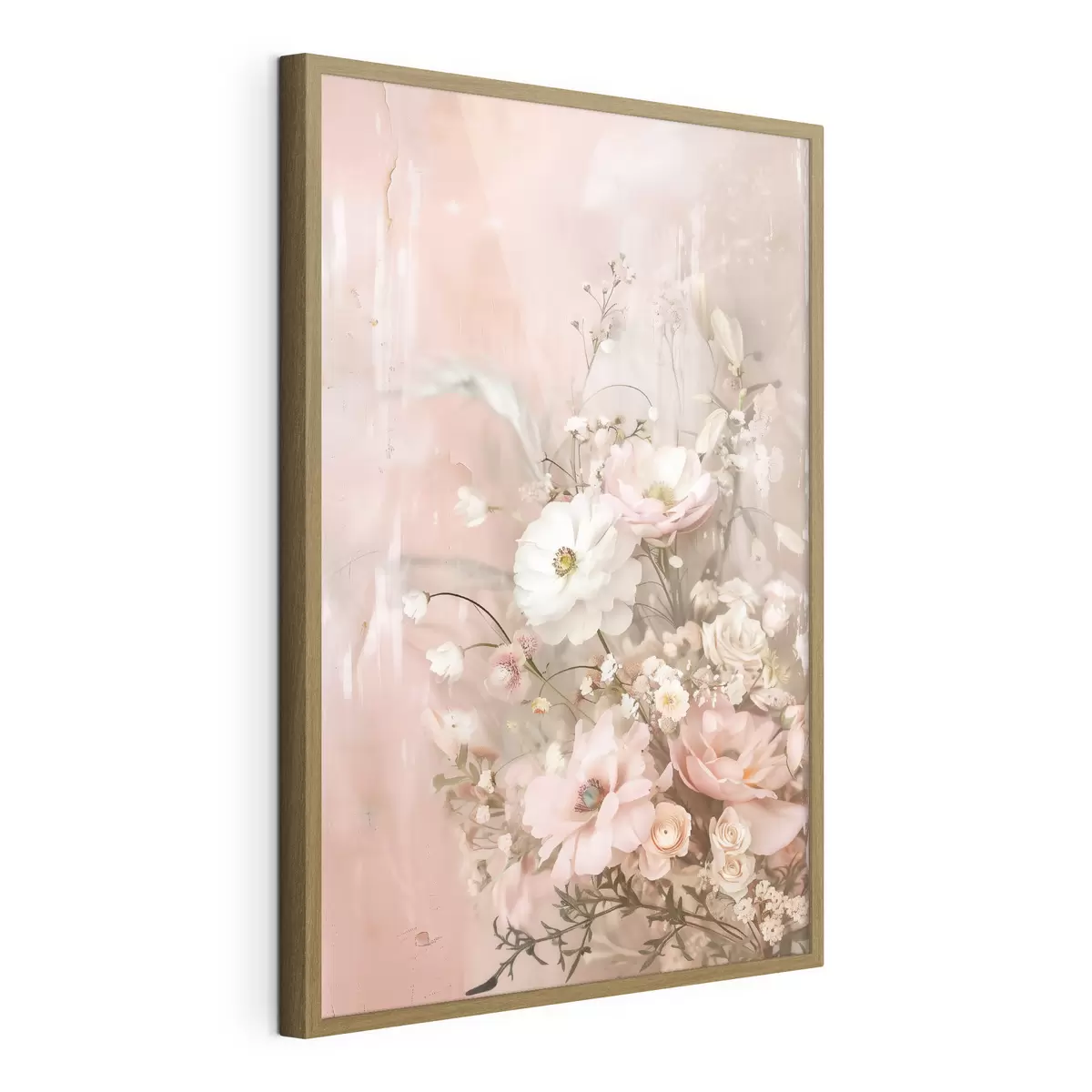 Poster Arreglo floral en tonos beige y rosa f48564