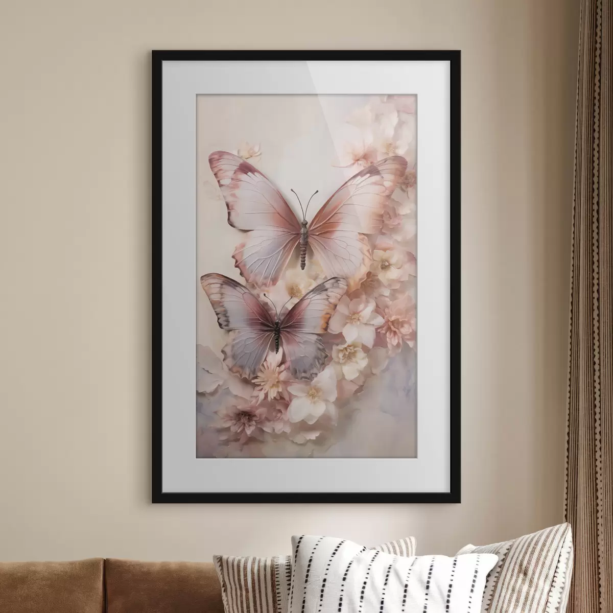 Poster Flores y mariposas f48565
