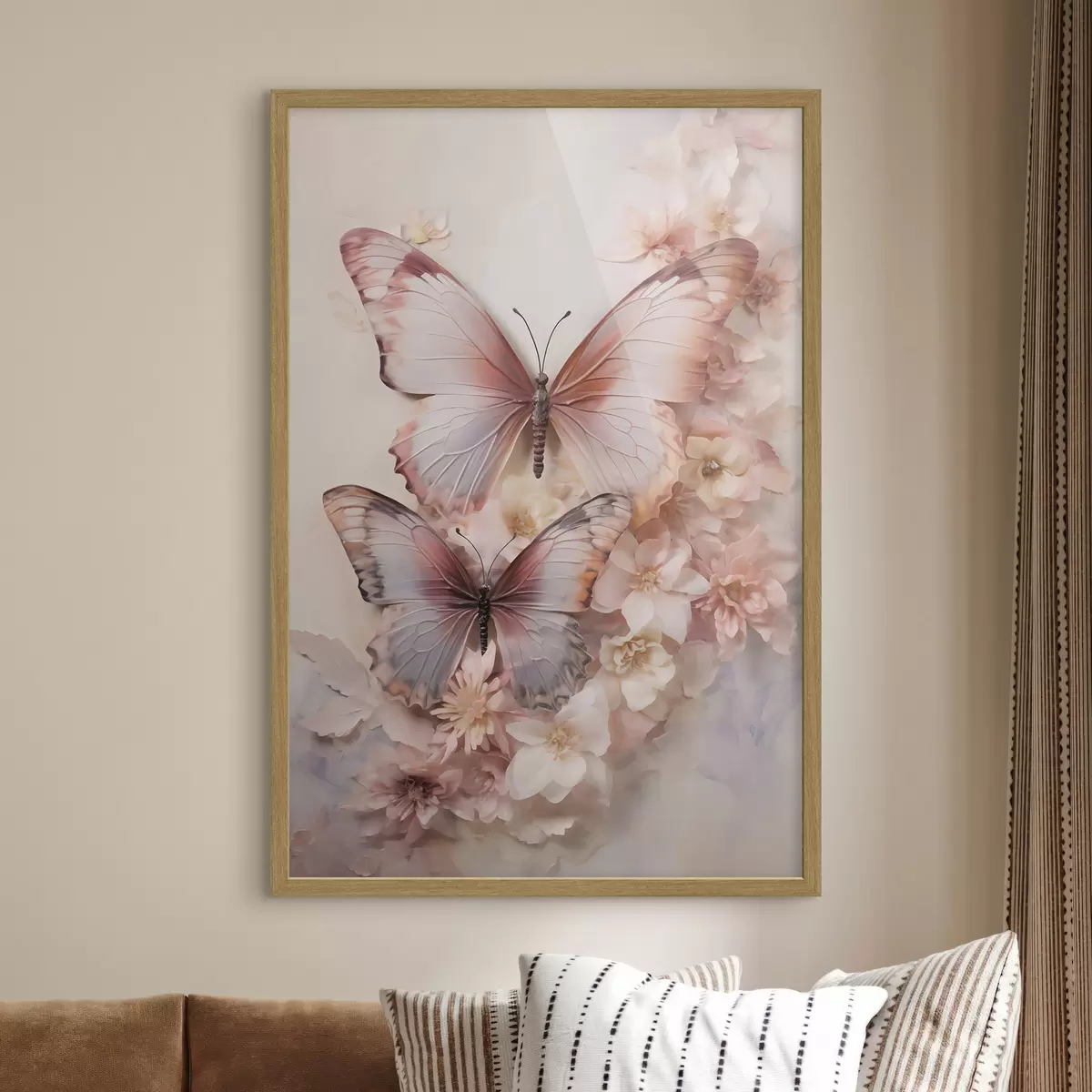Poster Flores y mariposas f48565