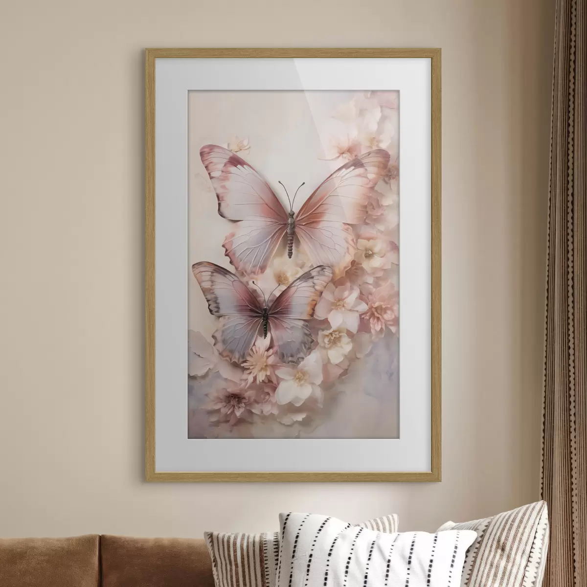 Poster Flores y mariposas f48565