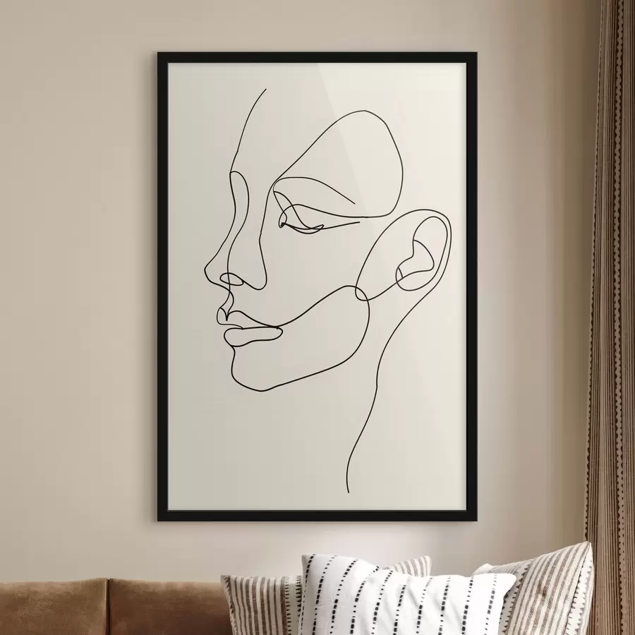murales de pared Estilo minimalista, con toques en tonos beige y terracota f48570