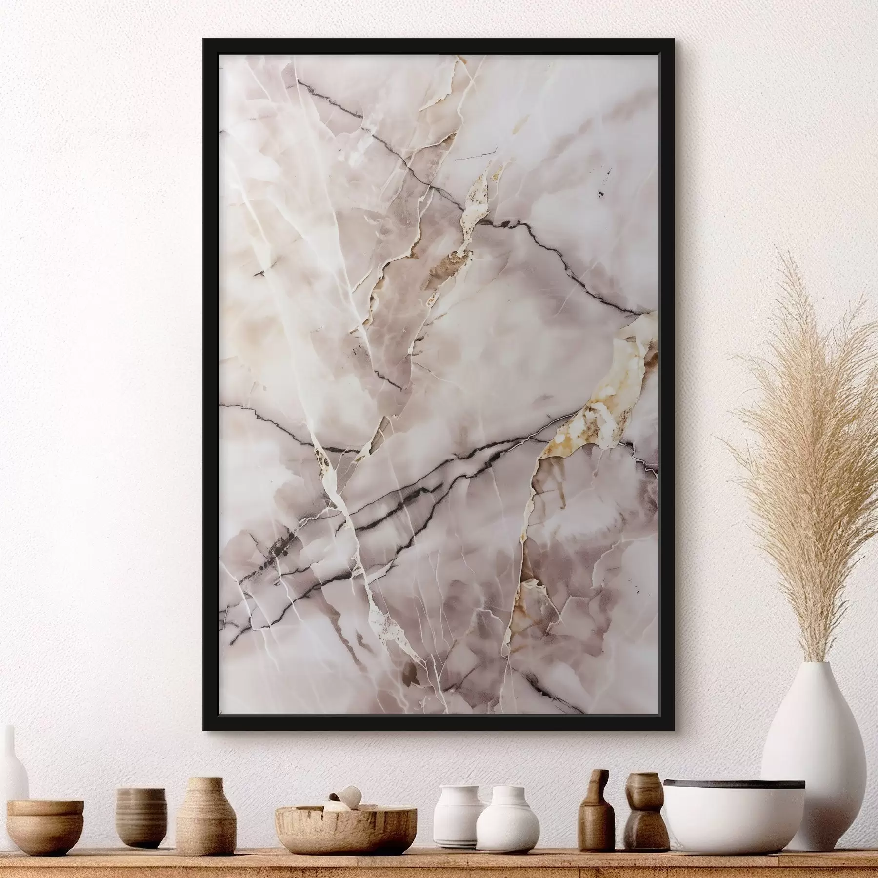 murales de pared Textura de mármol, color beige f48571