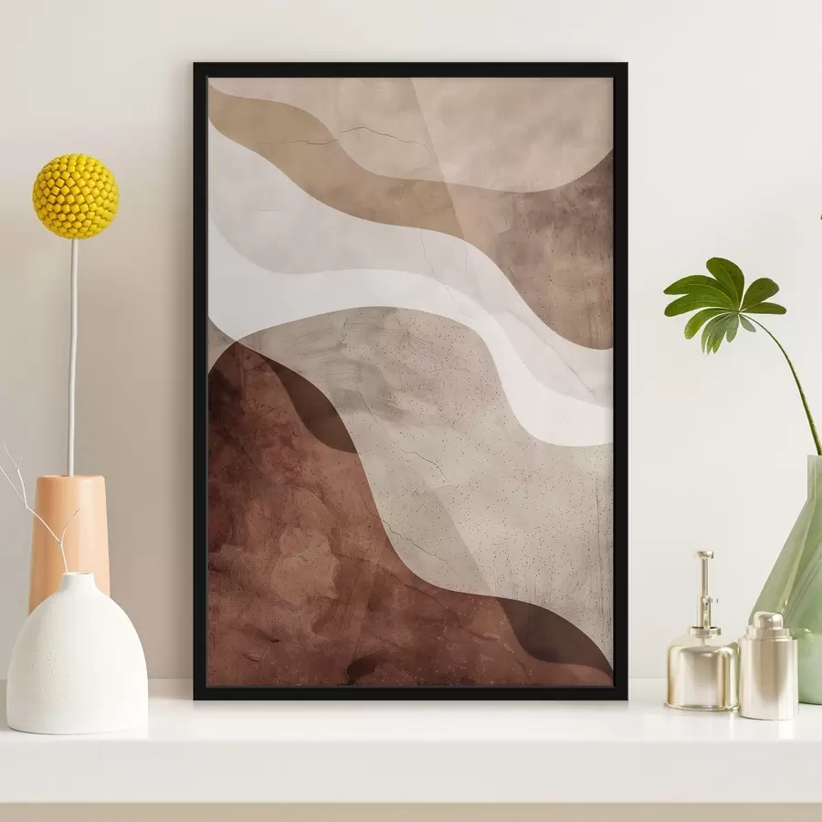 murales de pared Abstracción moderna, tonos cálidos f48580