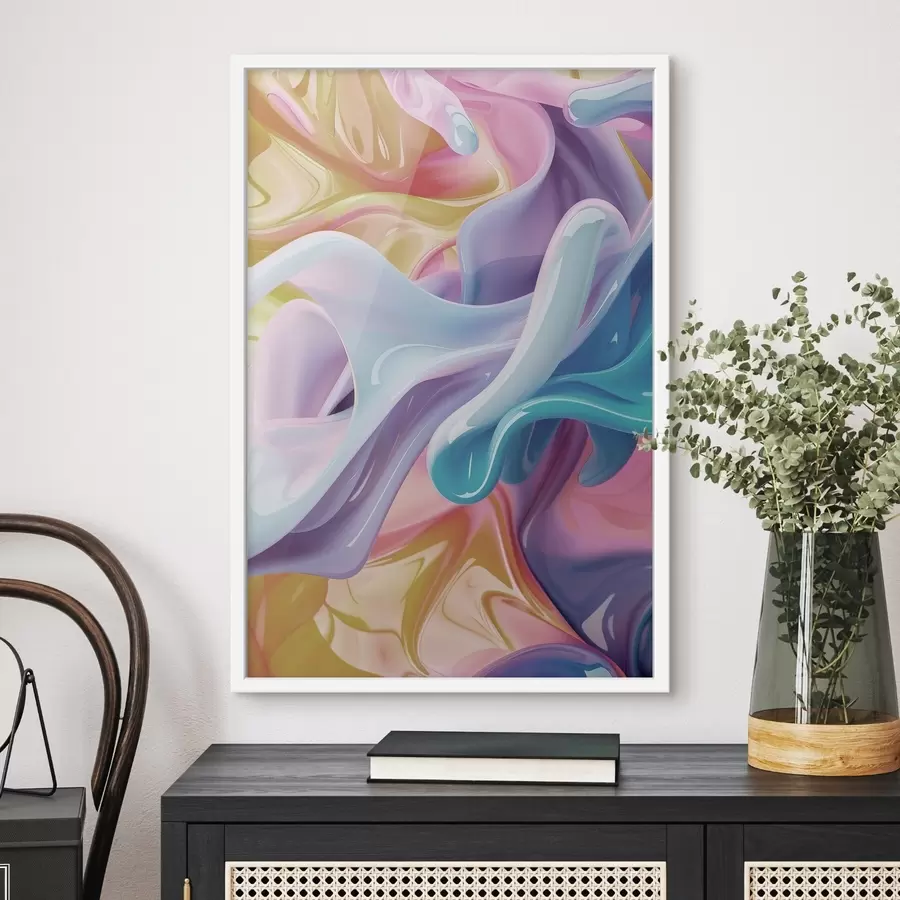 murales de pared Arte abstracto, colores dinámicos f48582