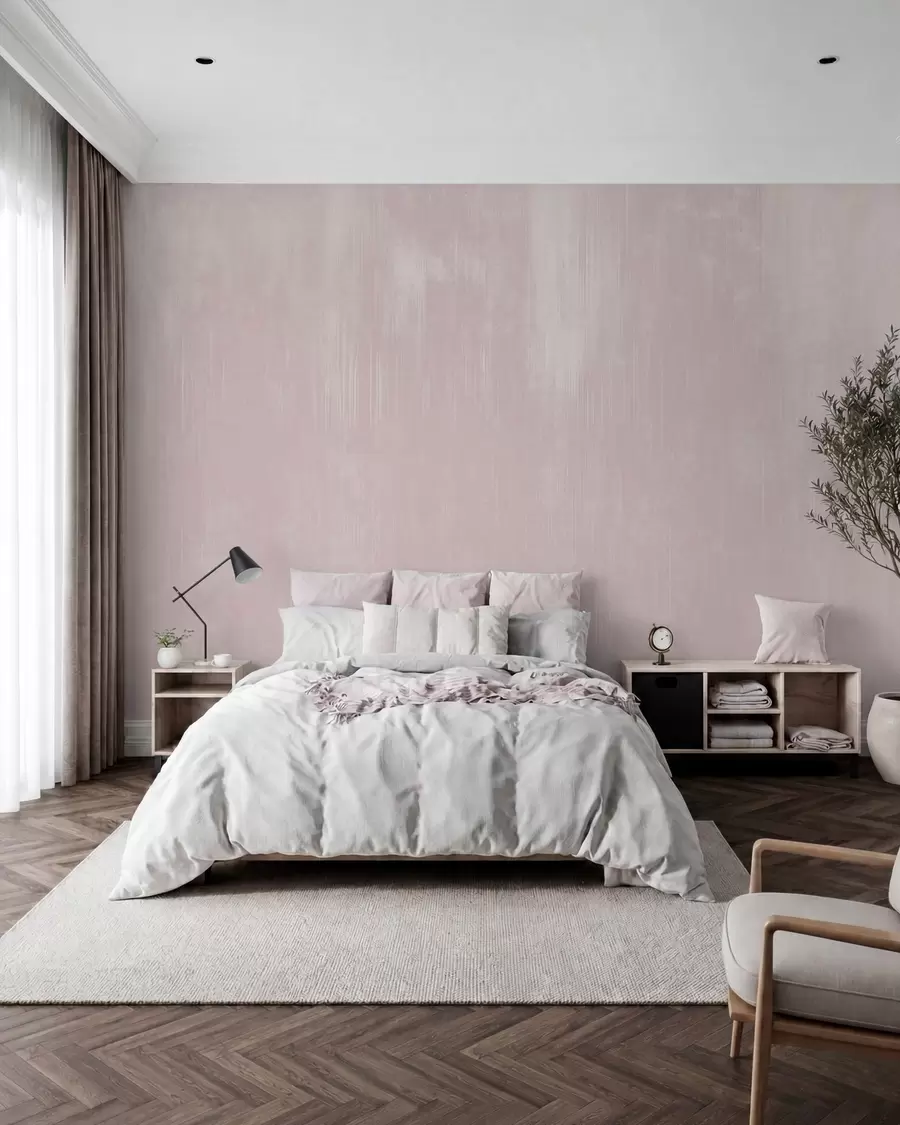murales de pared Fondo rosa suave con una delicada textura vertical w05121v2