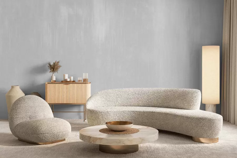 murales de pared Fondo gris claro con una textura vertical uniforme w05121v4