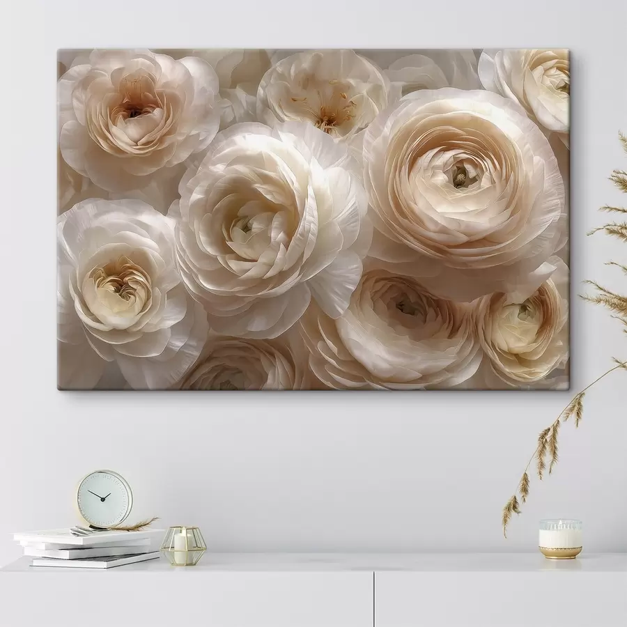 murales de pared Rosas blancas, delicado arreglo floral s48628