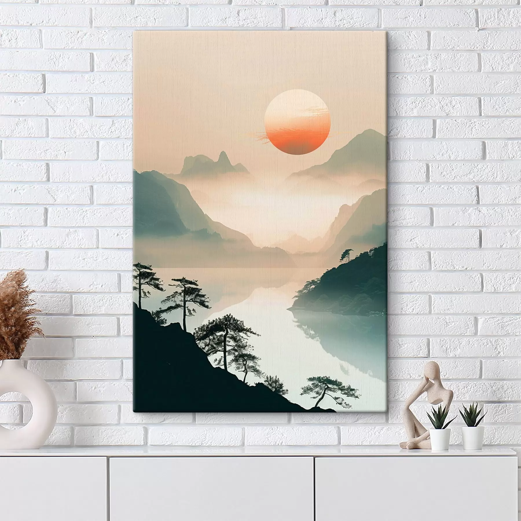 murales de pared Ramas de bambú, estilo oriental s48632