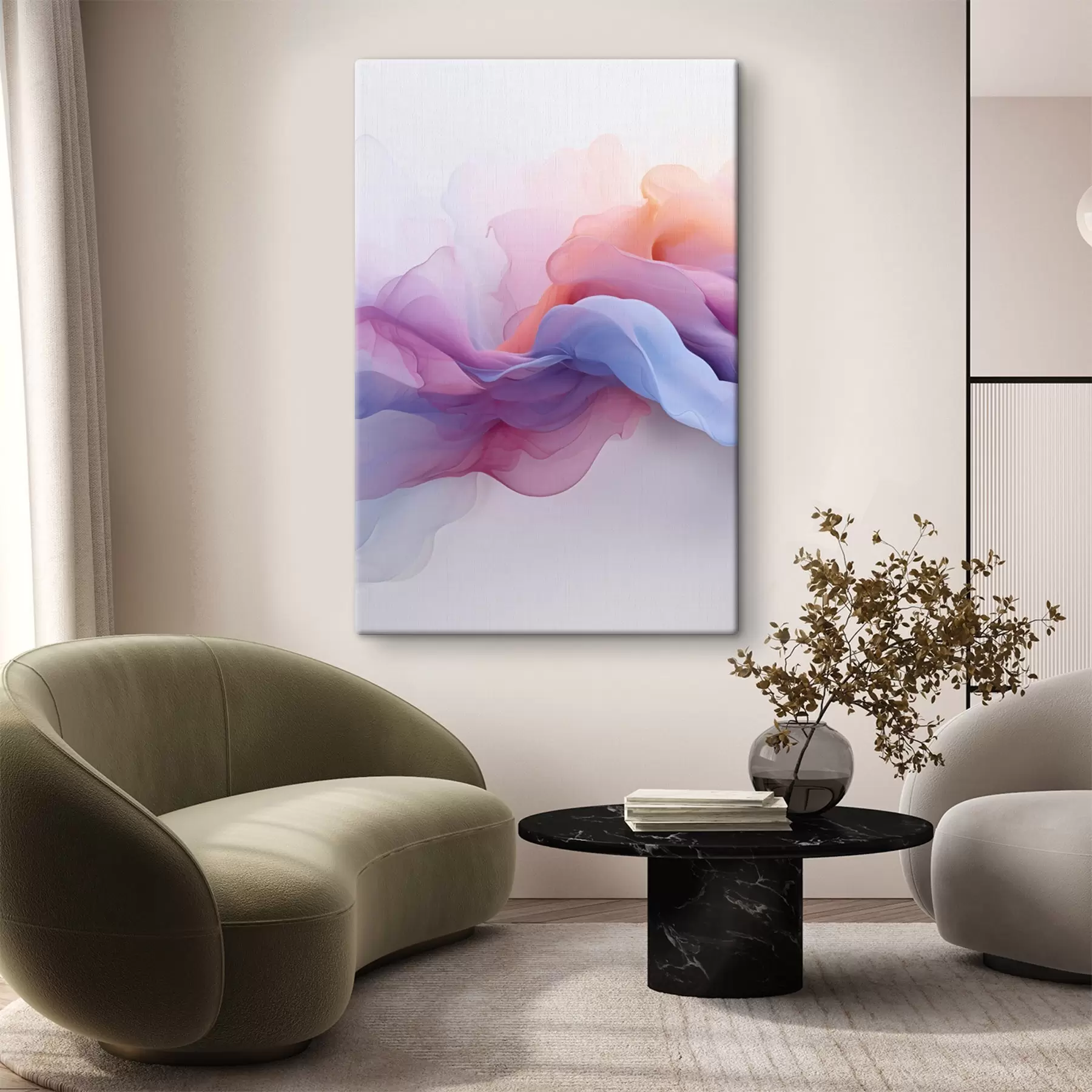 murales de pared Resumen: rosa y morado s48637