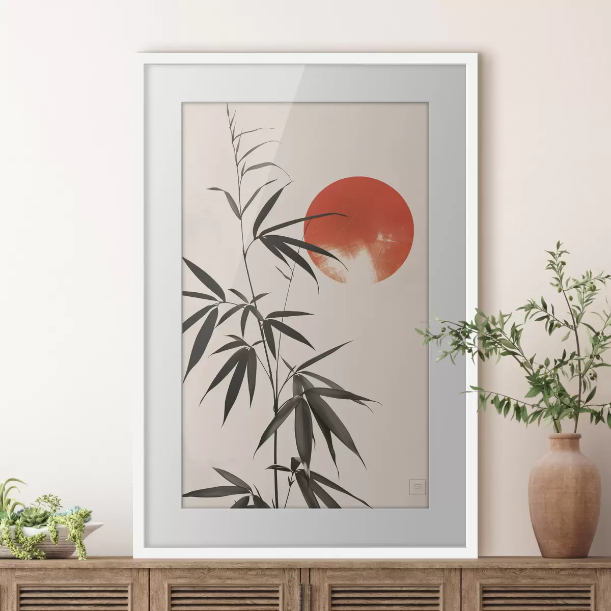 Poster Paisaje japonés bajo el sol f48630