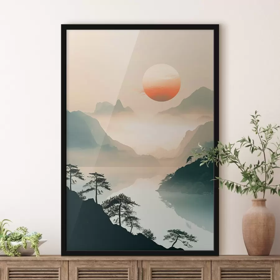 murales de pared Ramas de bambú, estilo oriental f48632